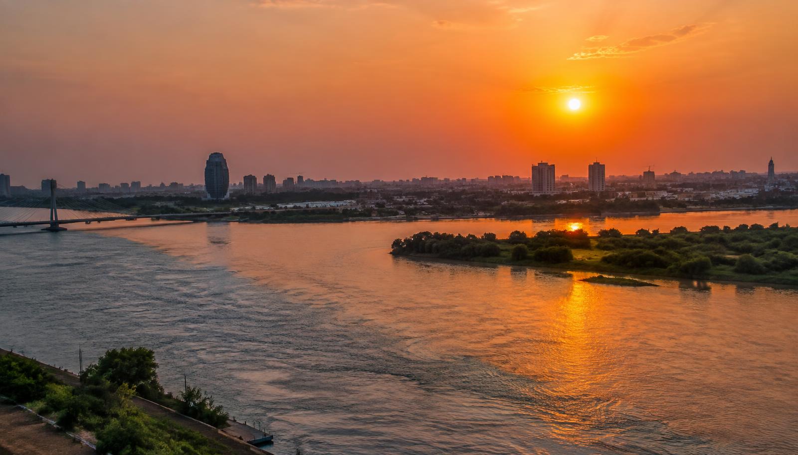 The confluence of the Niles, Khartoum